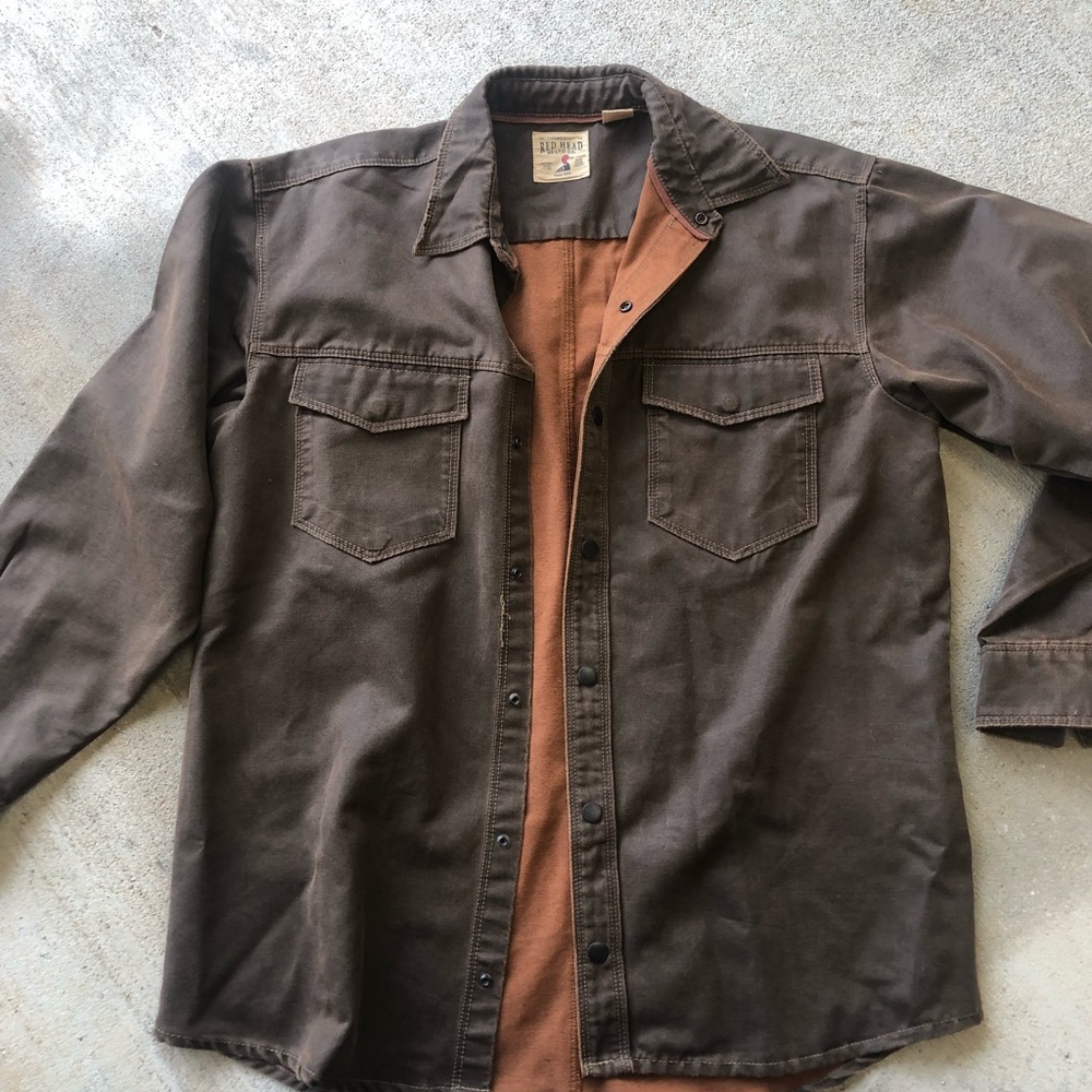 Men’s red head shirt jacket